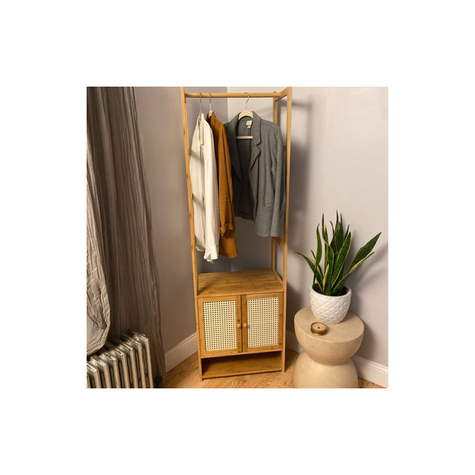 Hokku Designs Loxi 24.4'' Solid Wood Clothes Rack & Reviews | Wayfair